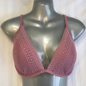 Incredible Victoria's Secret Plunge Padded Purple Mauve Lace Bra 34DD 24551212